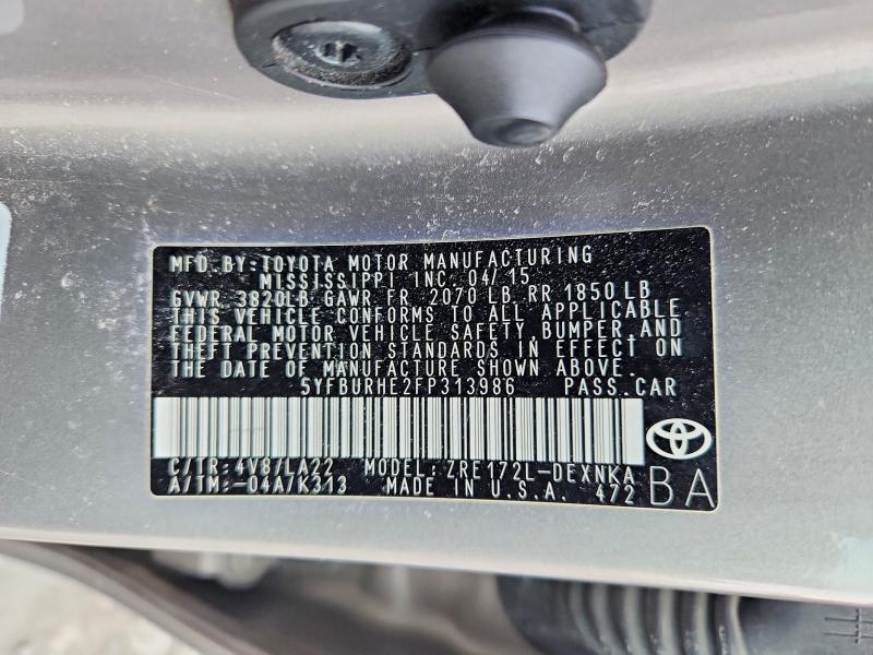 2015 Toyota Corolla l