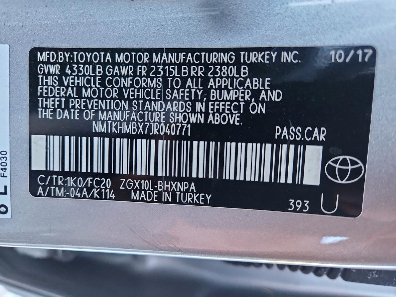 2018 Toyota C-hr xle