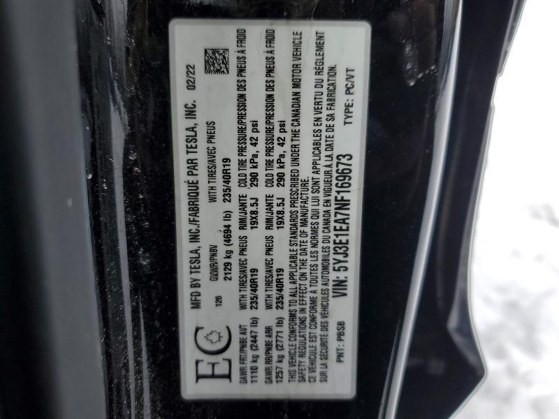 2022 Tesla Model 3