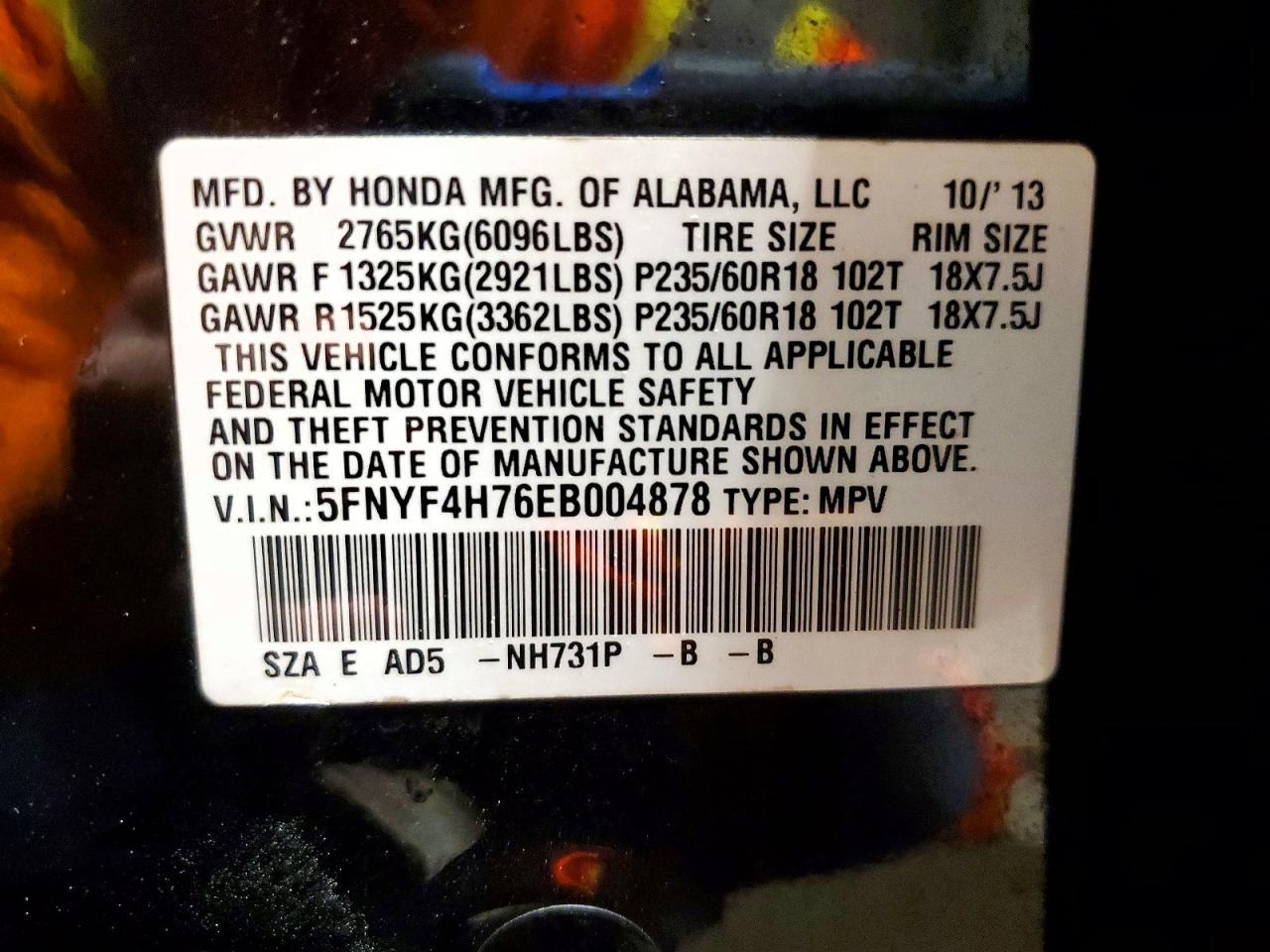 2014 Honda Pilot Exln