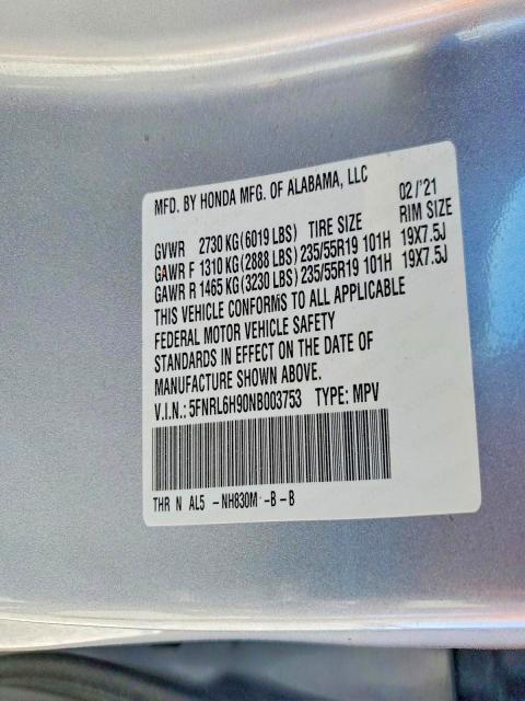 2022 Honda Odyssey Elite