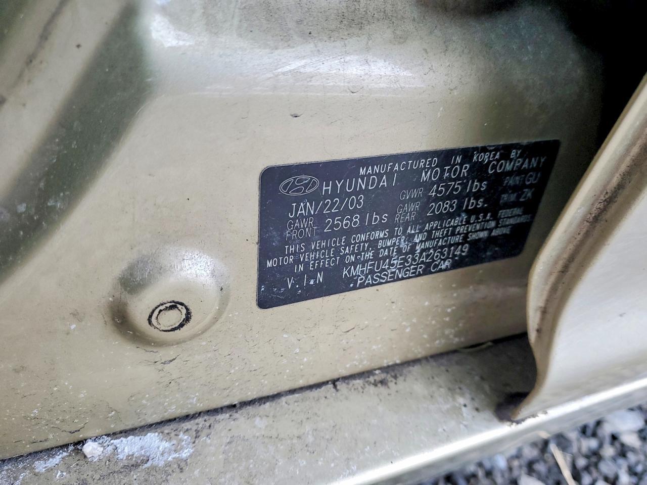 2003 Hyundai Xg350 Base