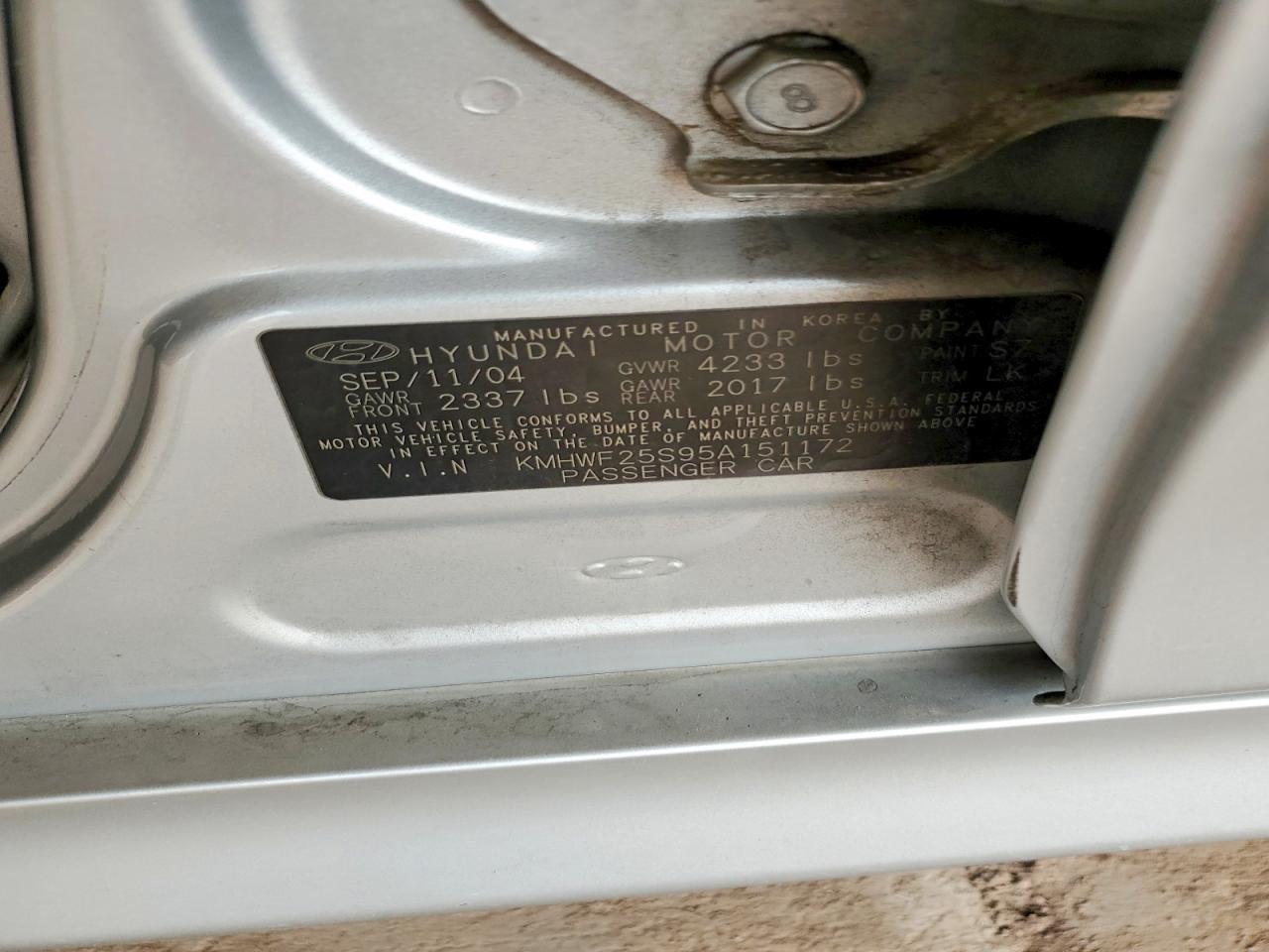 2005 Hyundai Sonata gl