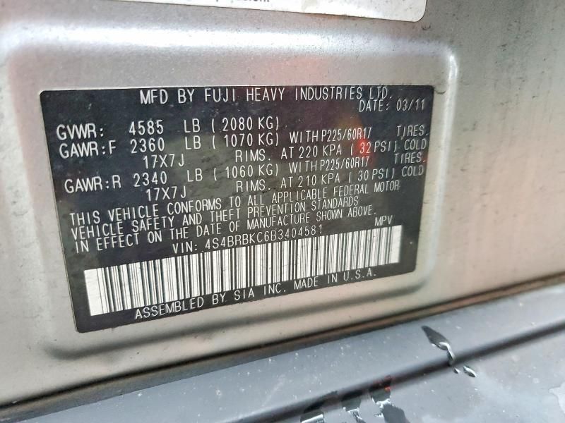 2011 Subaru Outback 2.5i Limited