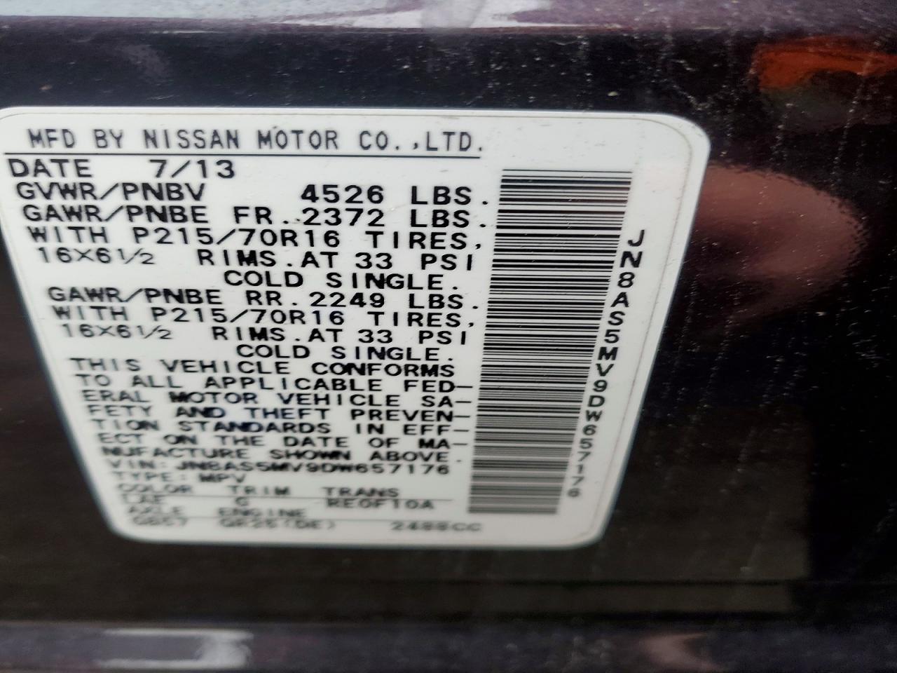 2013 Niss Rogue s awd