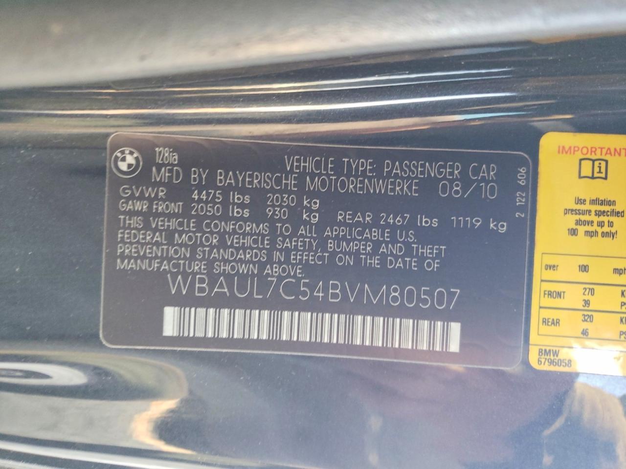 2011 BMW 128 i
