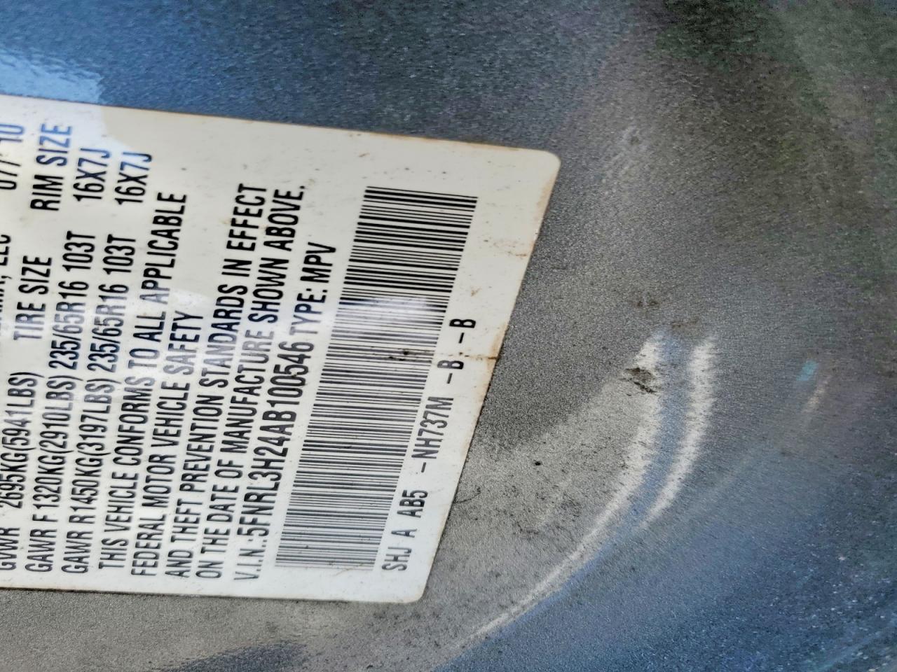2010 Honda Odyssey lx