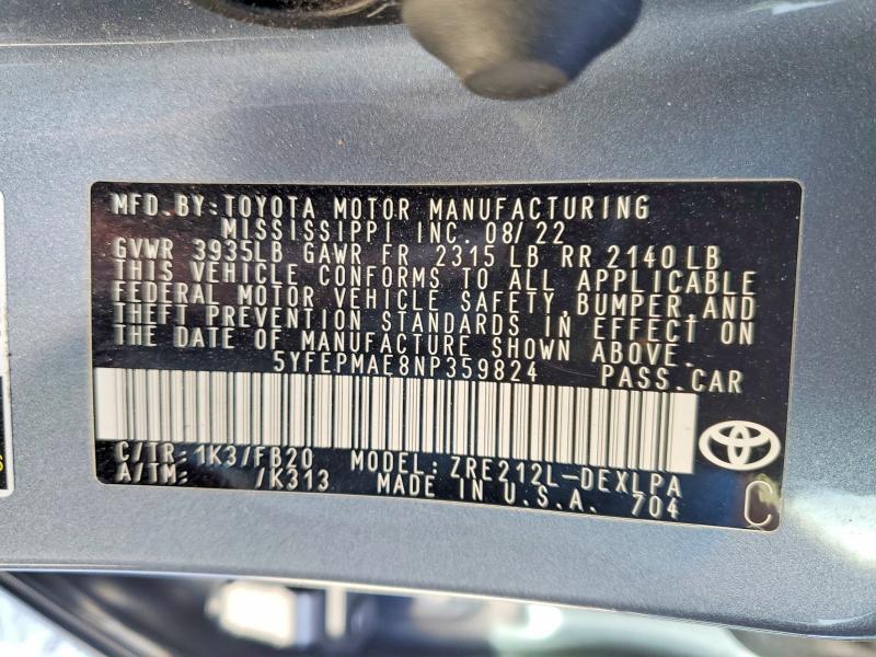 2022 Toyota Corolla le