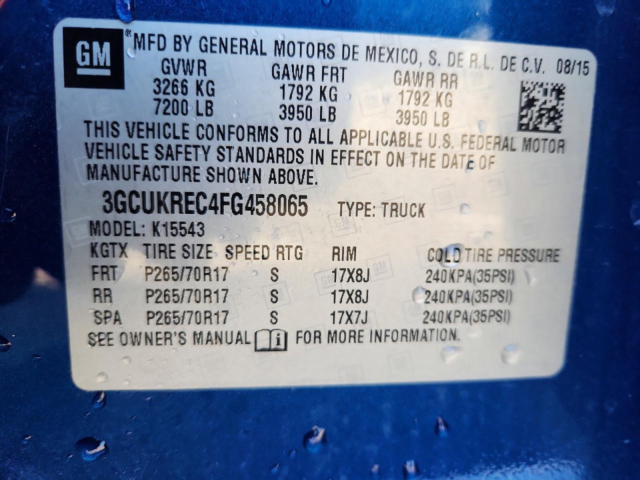 2015 Chevrolet Silverado K1500 LT