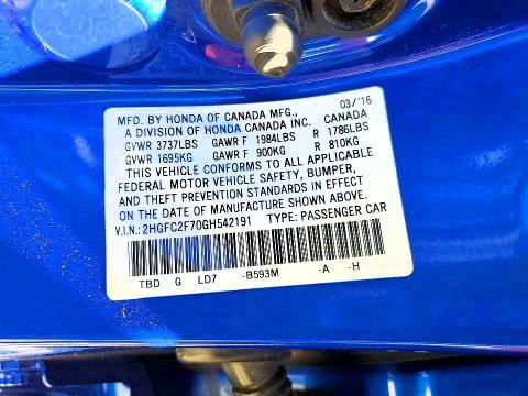 2016 Honda Civic ex