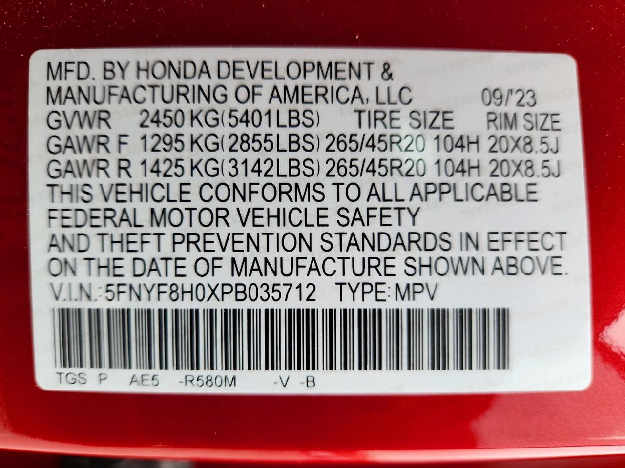 2023 Honda Passport Elite