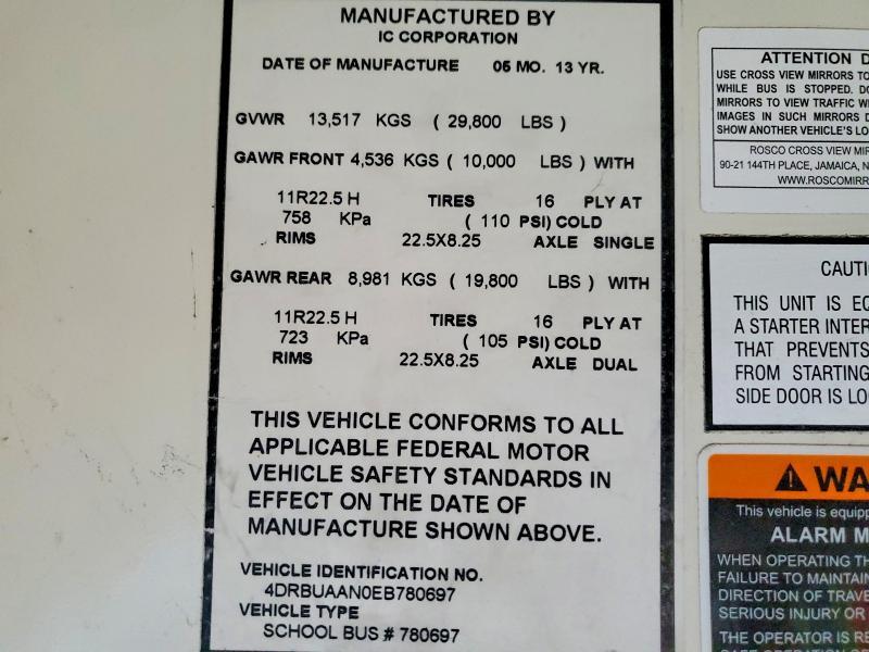 2014 Ic Corporation CE Series School-School Bus