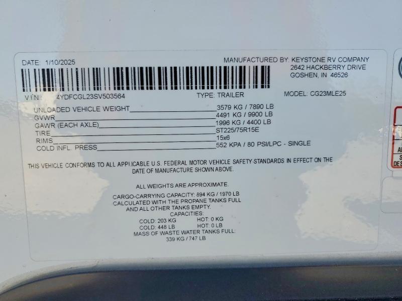 2025 Keystone Tone RV Cougar 23 MLE