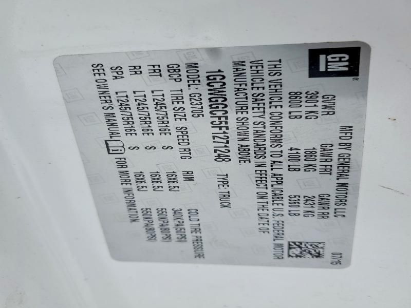 2015 Chevrolet Express G2500