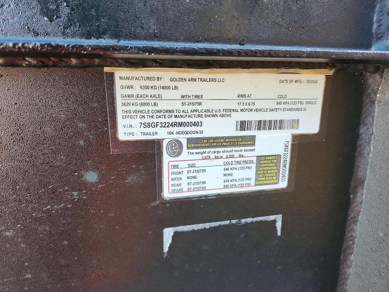 2024 Golden ARM 16K-Hdeqdogn-32 Equipment Trailer