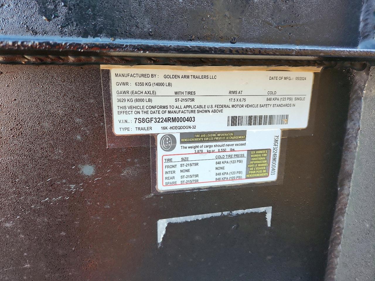 2024 True 2024 Golden ARM 16K-Hdeqdogn-32 Equipment Trailer