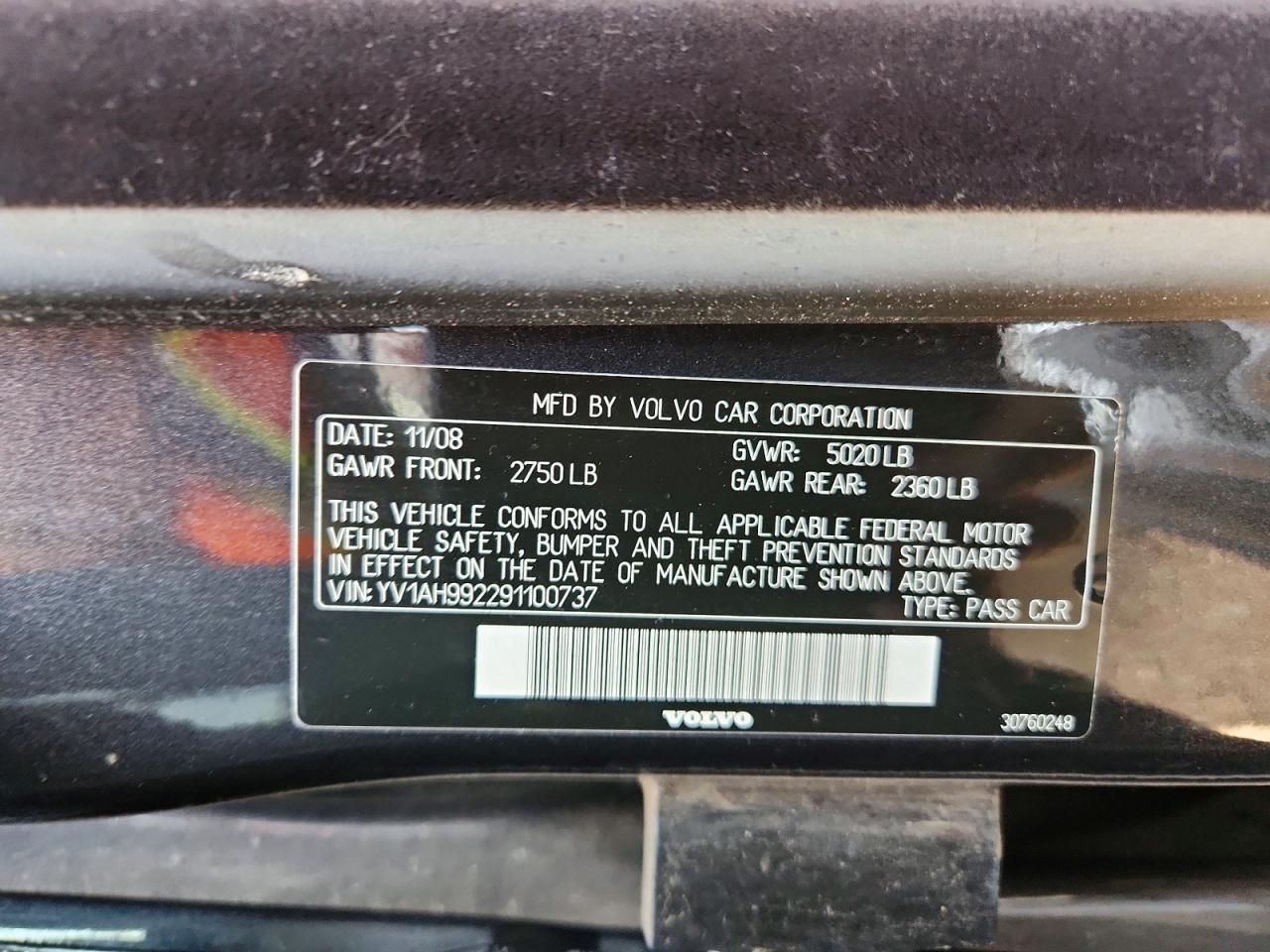 2009 Volvo S80 T6