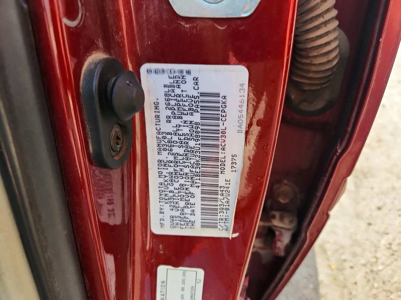 2003 Toyota Camry le