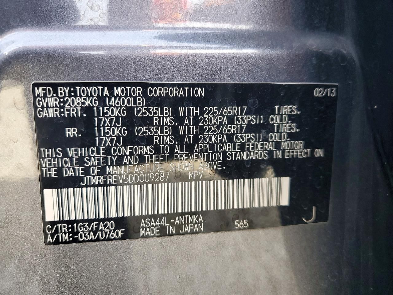 2013 Toyota Rav4 xle