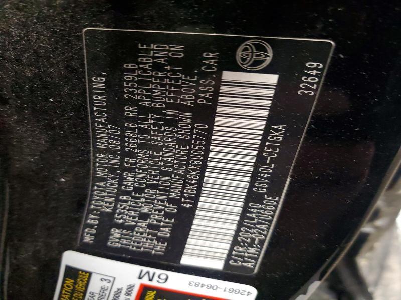 2008 Toyota Camry le