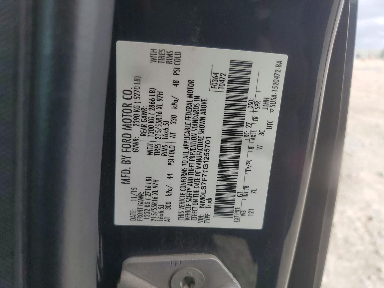 2016 Ford Transit Connect Delivery Van