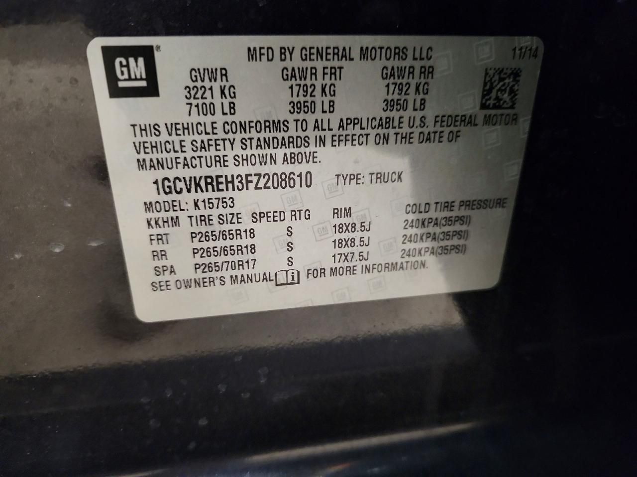 2015 Chevrolet Silverado K1500 LT