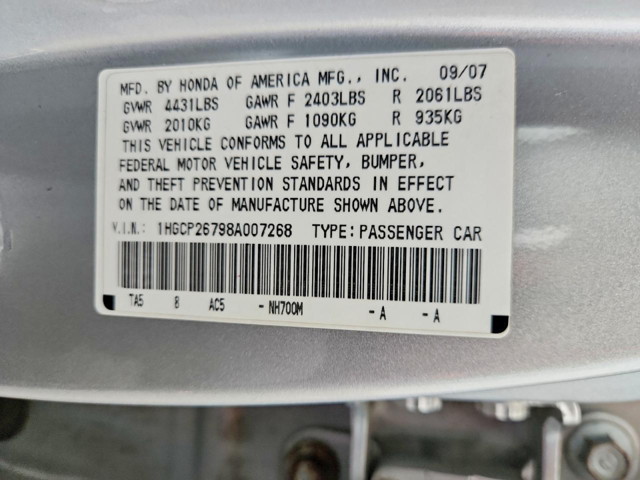 2008 Honda Accord ex