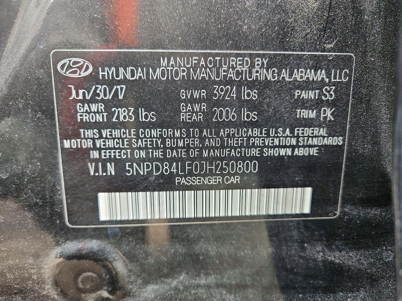 2018 Hyundai Elantra sel