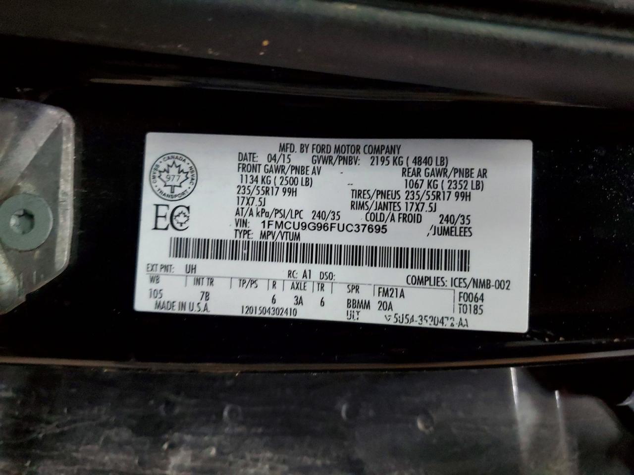 2015 Ford Escape se