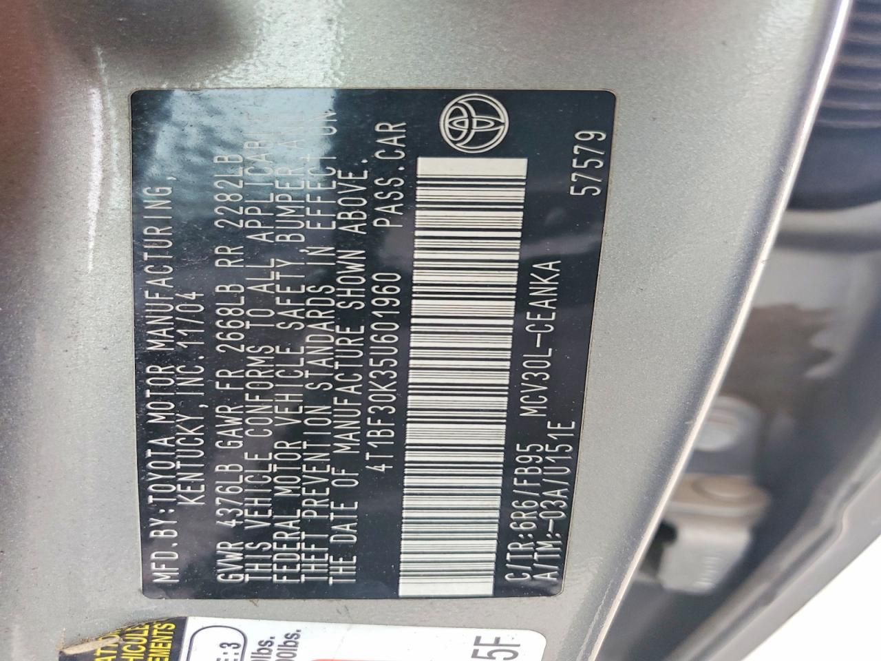 2005 Toyota Camry le