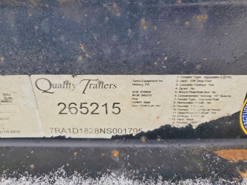 2022 Quality Equipment Trailer