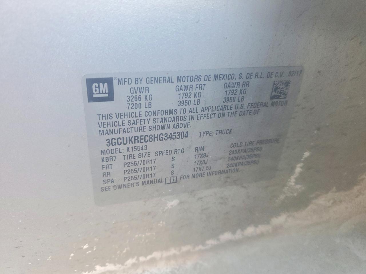 2017 Chevrolet Silverado K1500 LT