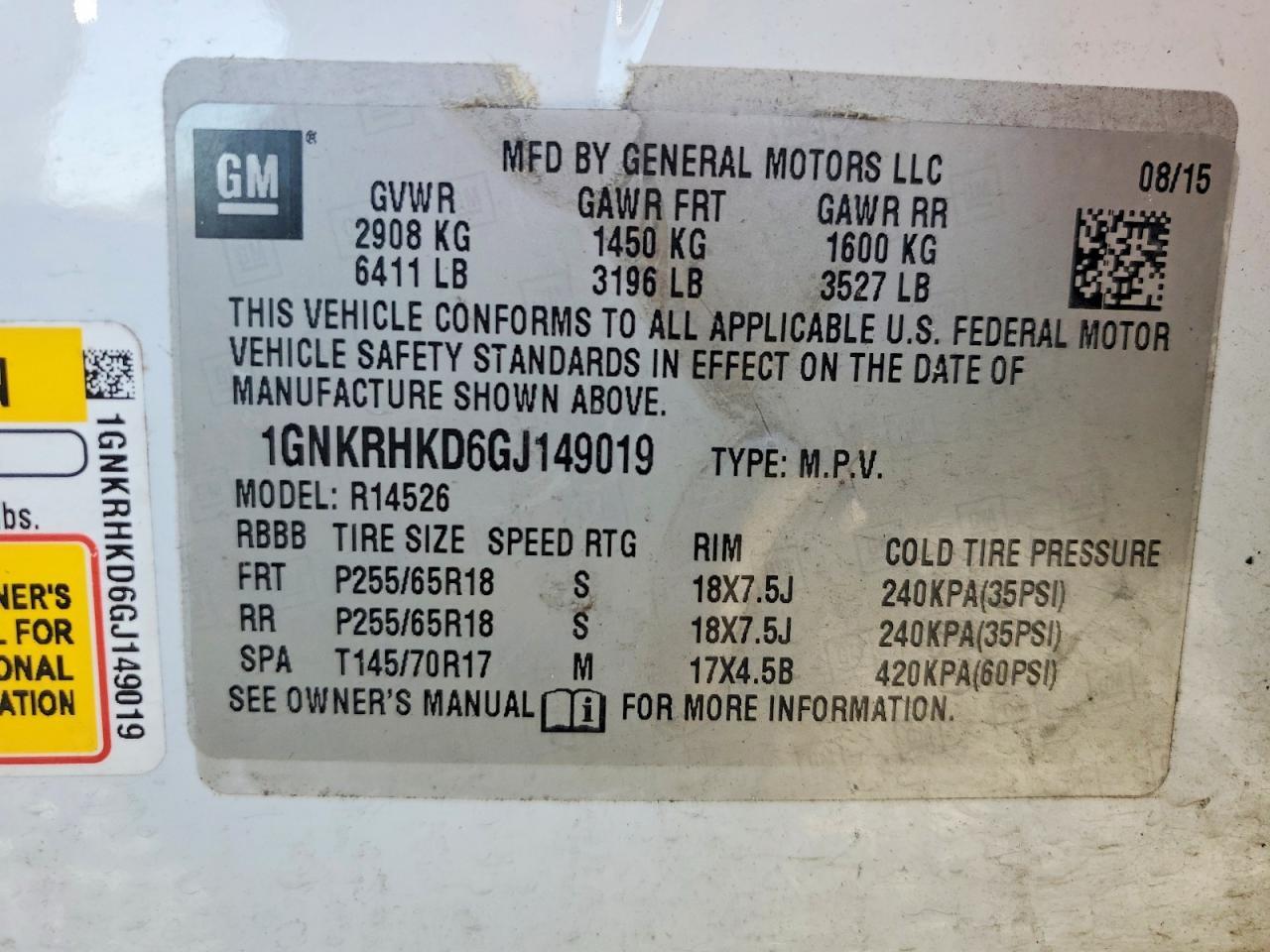 2016 Chevrolet Traverse lt