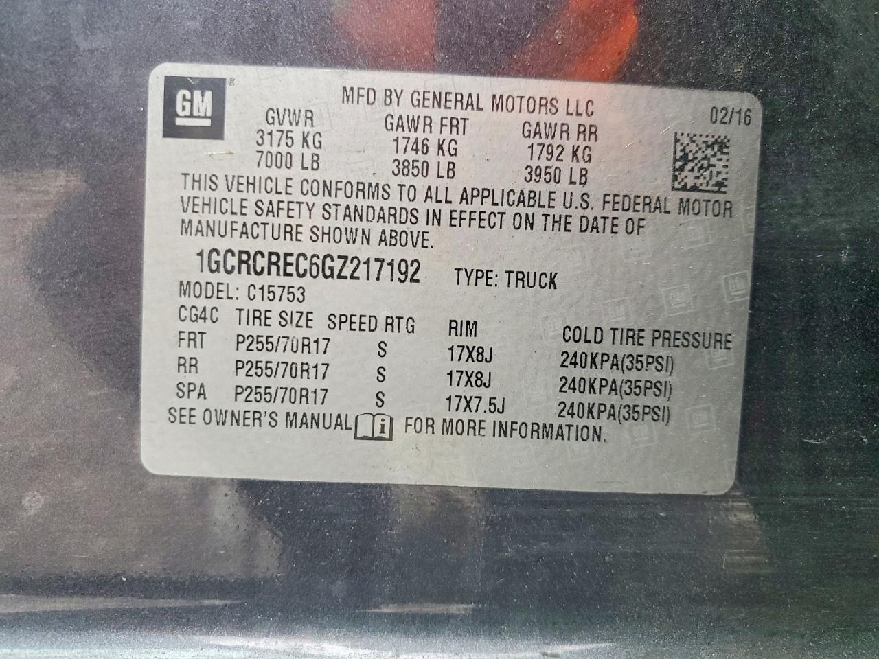 2016 Chevrolet Silverado C1500 LT