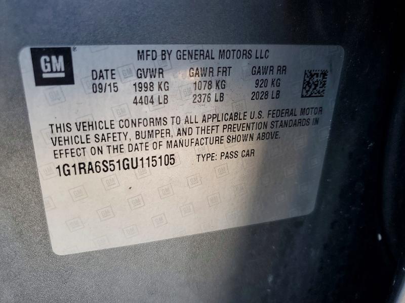 2016 Chevrolet Volt lt