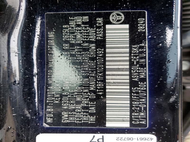 2012 Toyota Camry Base