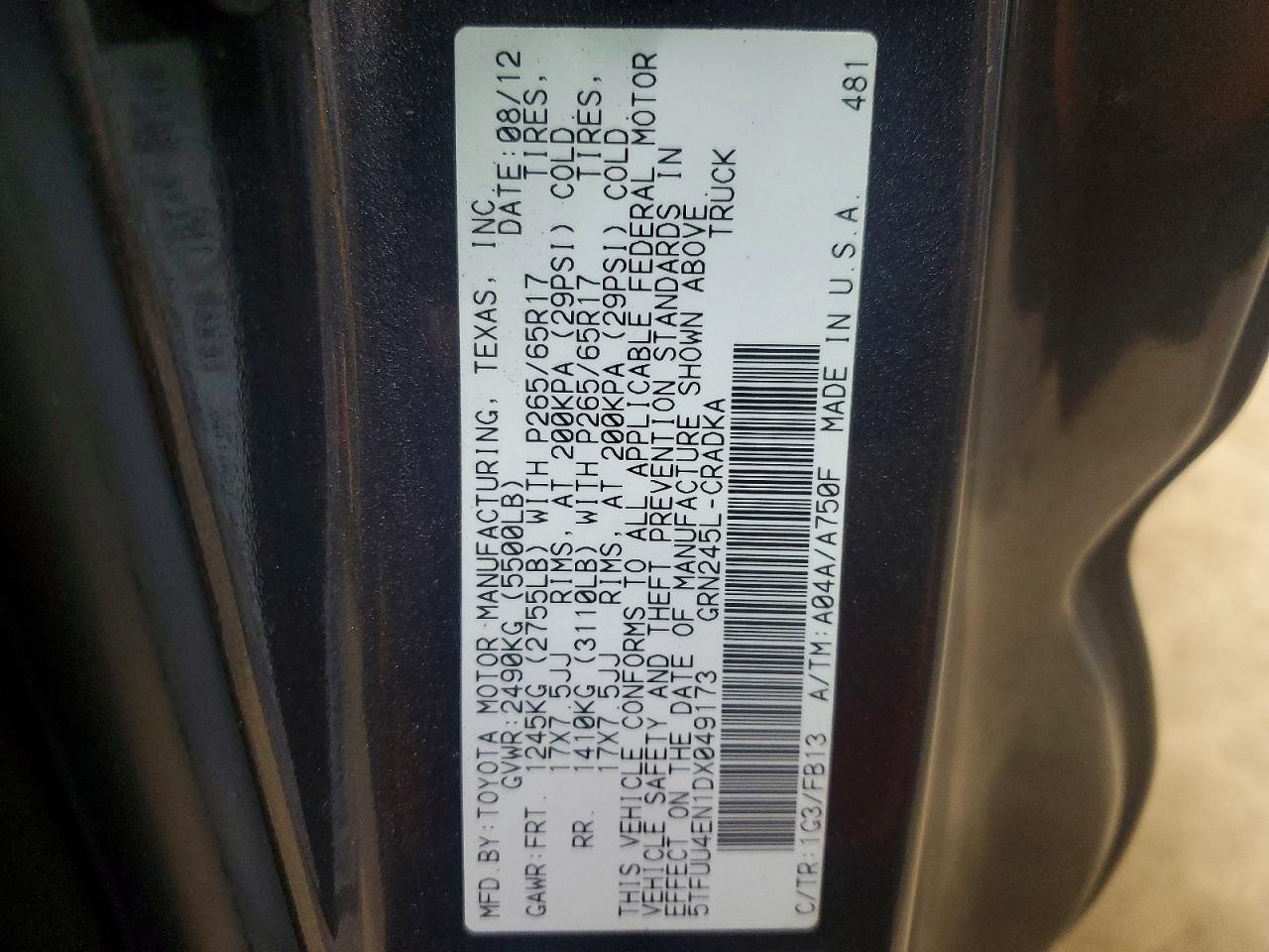 2013 Toyota Tacoma V6