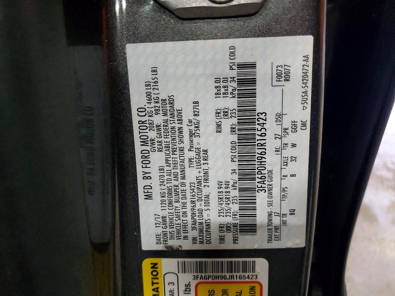 2018 Ford Fusion se