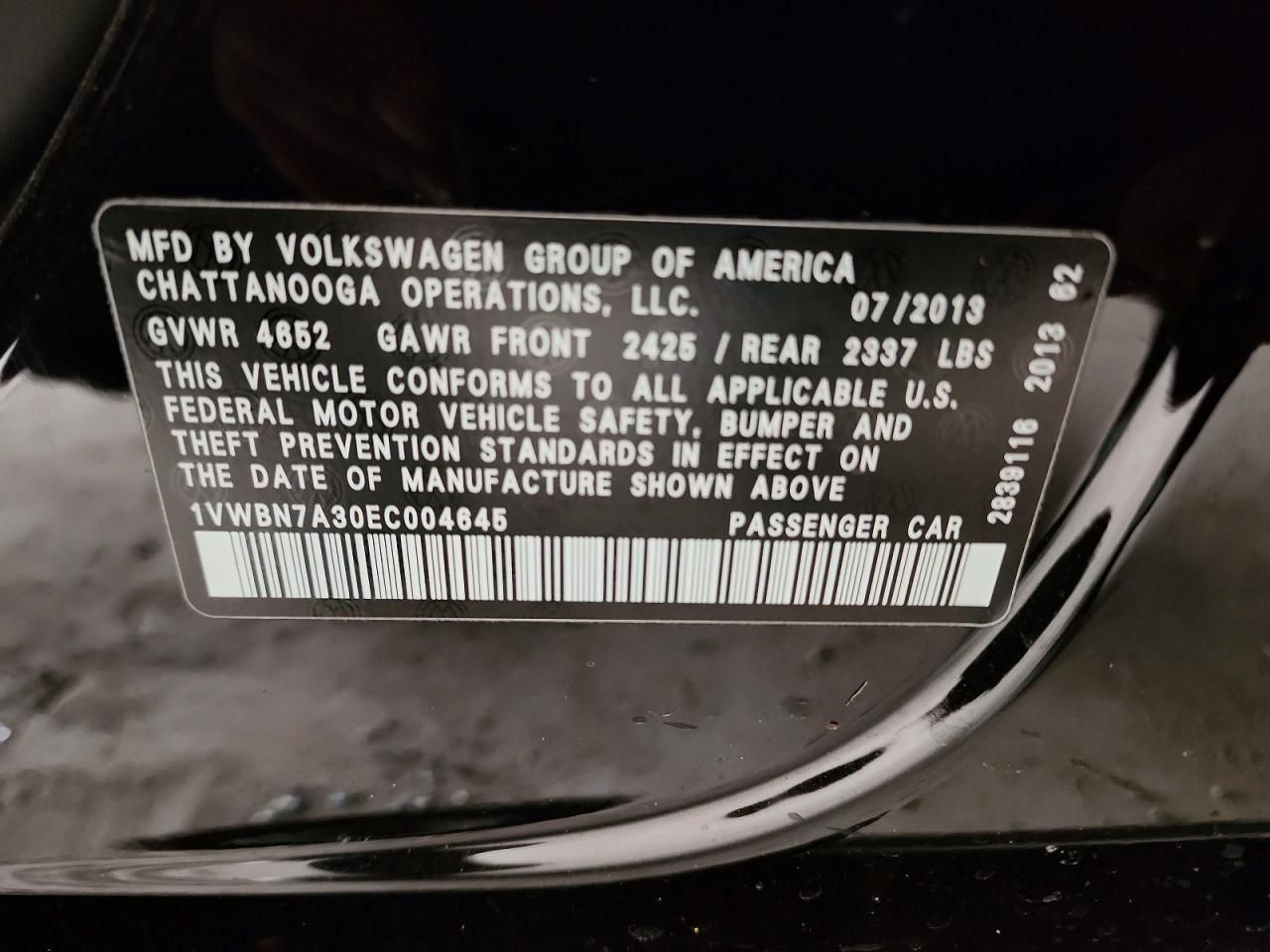 2014 Volkswagen Passat se