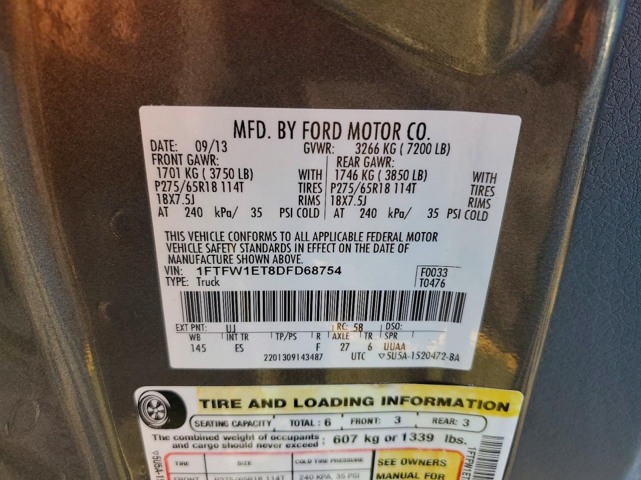 2013 Ford F150 Supercrew