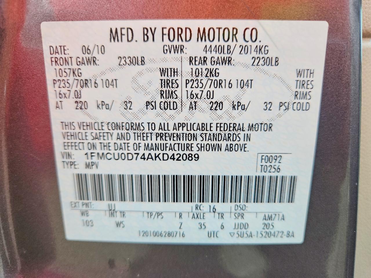 2010 Ford Escape xlt
