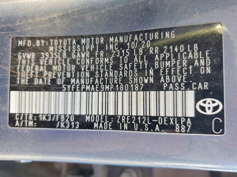 2021 Toyota Corolla le