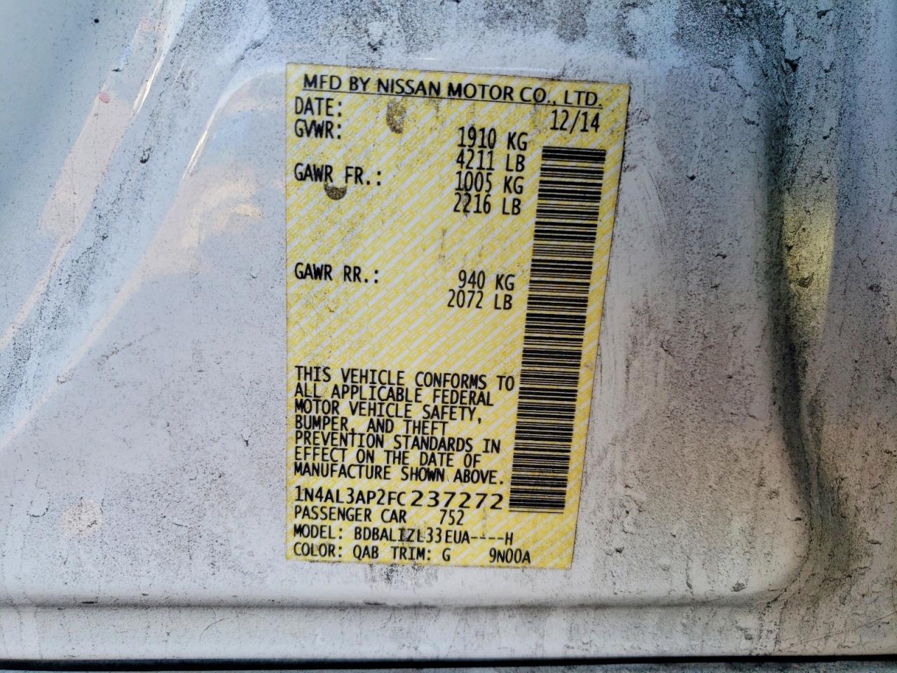2015 Nissan Altima 2.5