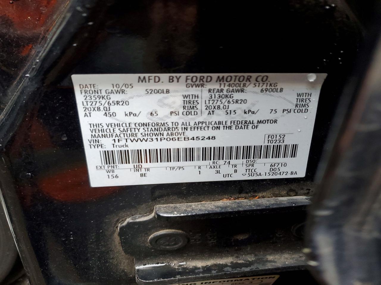 2006 Ford F350 SRW Super Duty