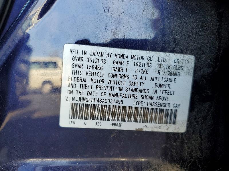 2010 Honda Fit Sport