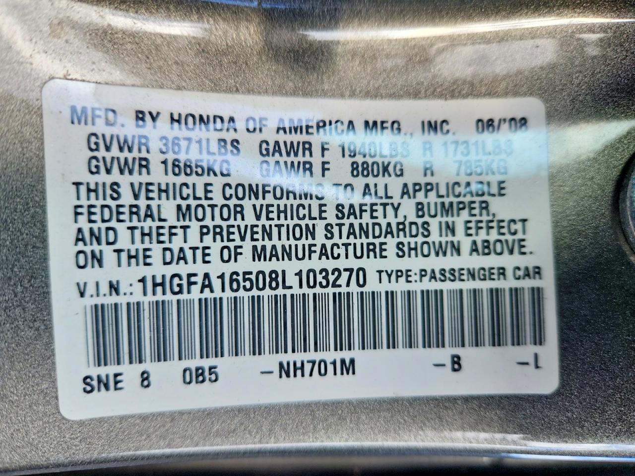 2008 Honda Civic lx