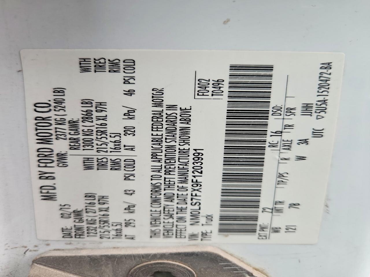 2015 Ford Transit Connect XLT