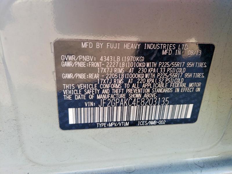 2014 Subaru Xv Crosstrek 2.0 Limited
