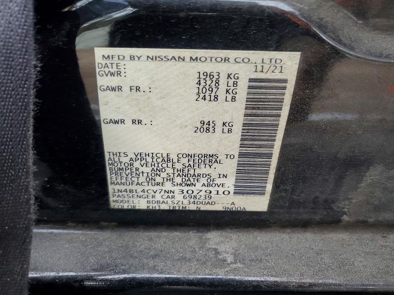 2022 Nissan Altima 2.5 sr