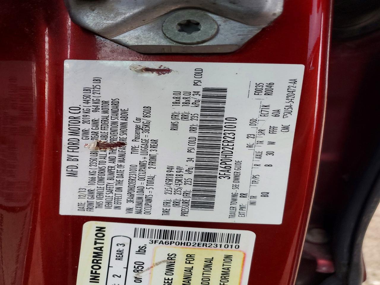 2014 Ford Fusion se